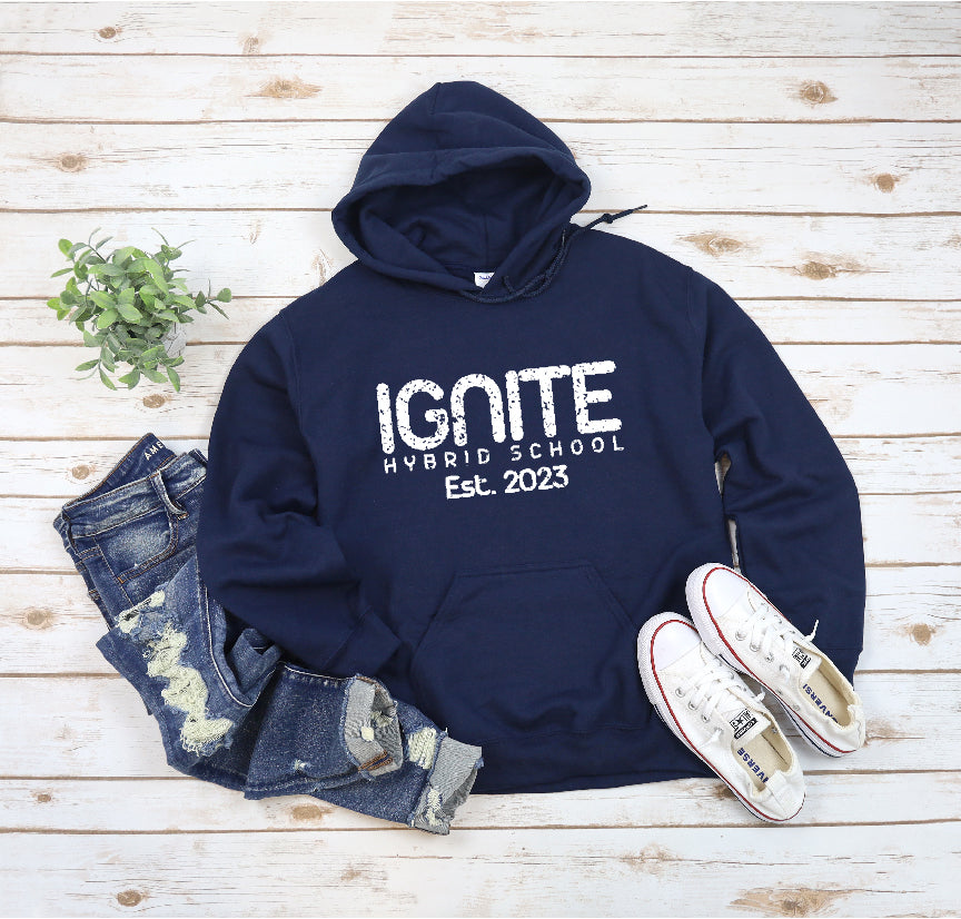 Ignite Distressed Block Hoodies Only Ignite Hybrid School