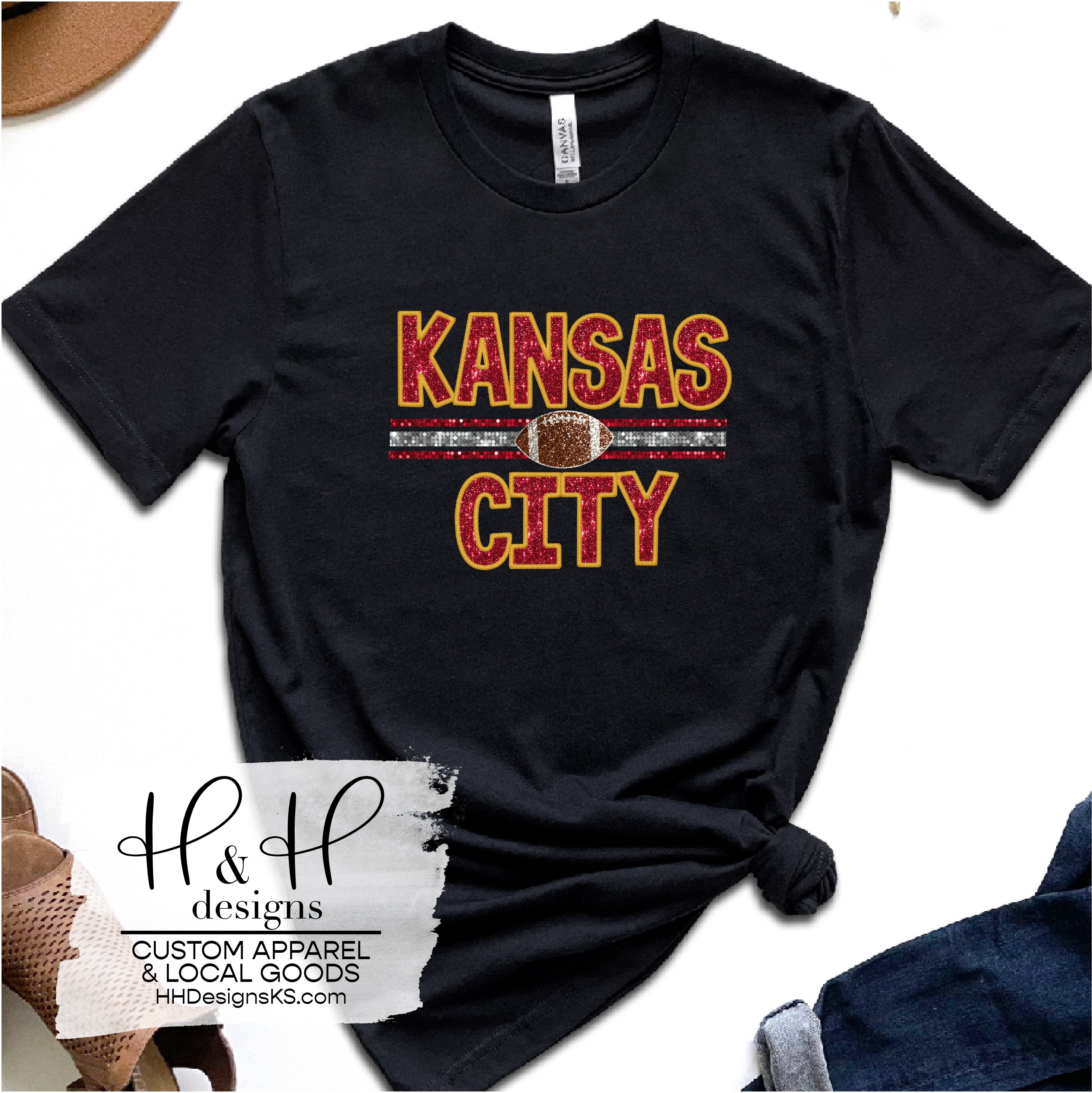 Black Kansas City Sequin Tee - localE.