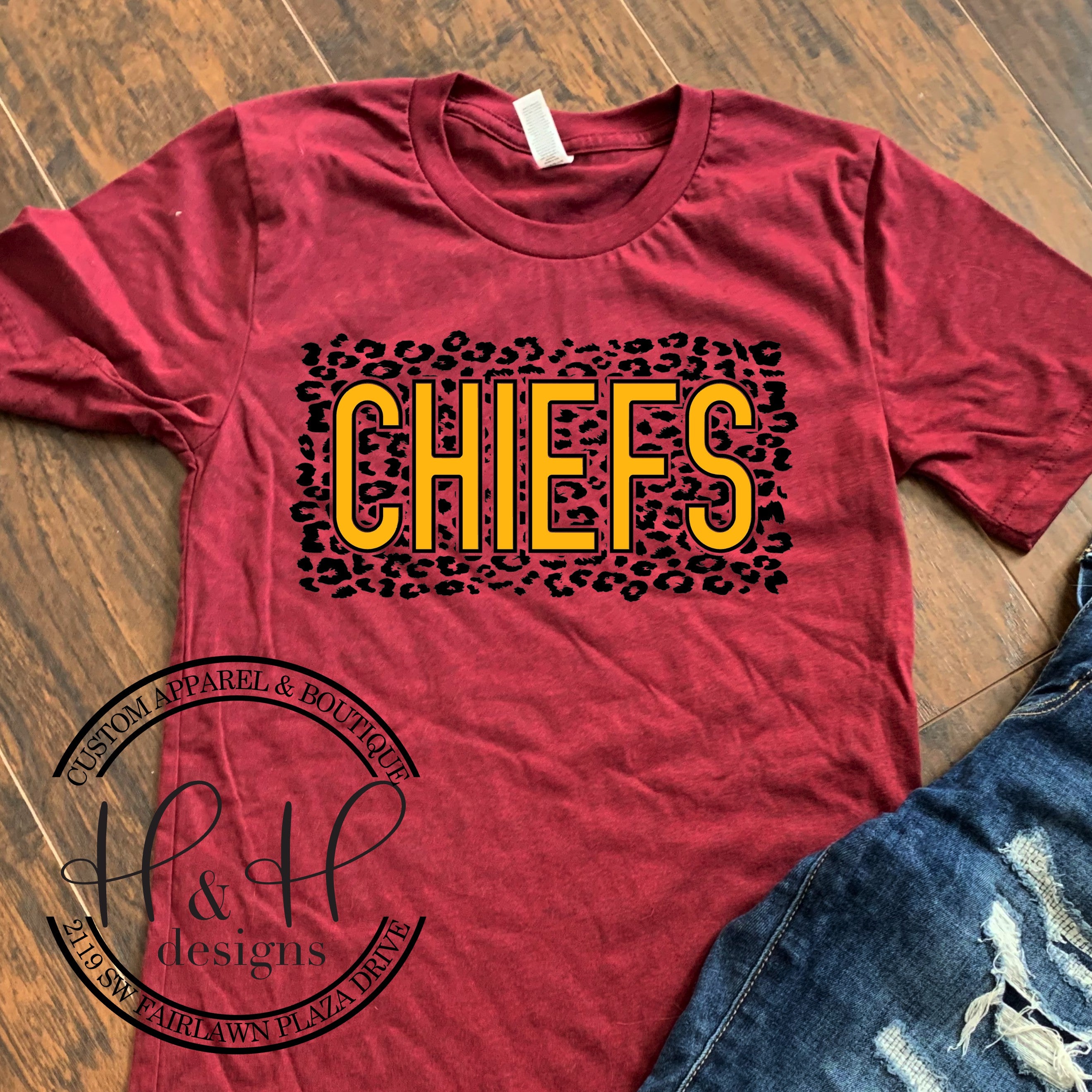 Chiefs Leopard Box – H&H Designs LLC