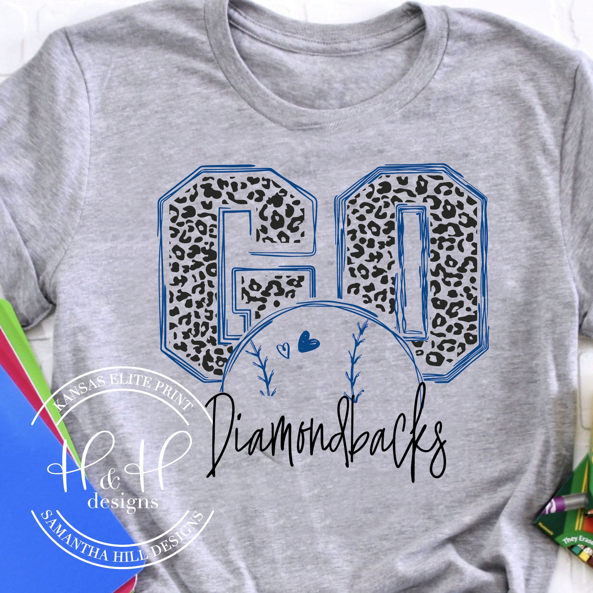 Custom Unisex T-shirt Baseball Leopard Design 