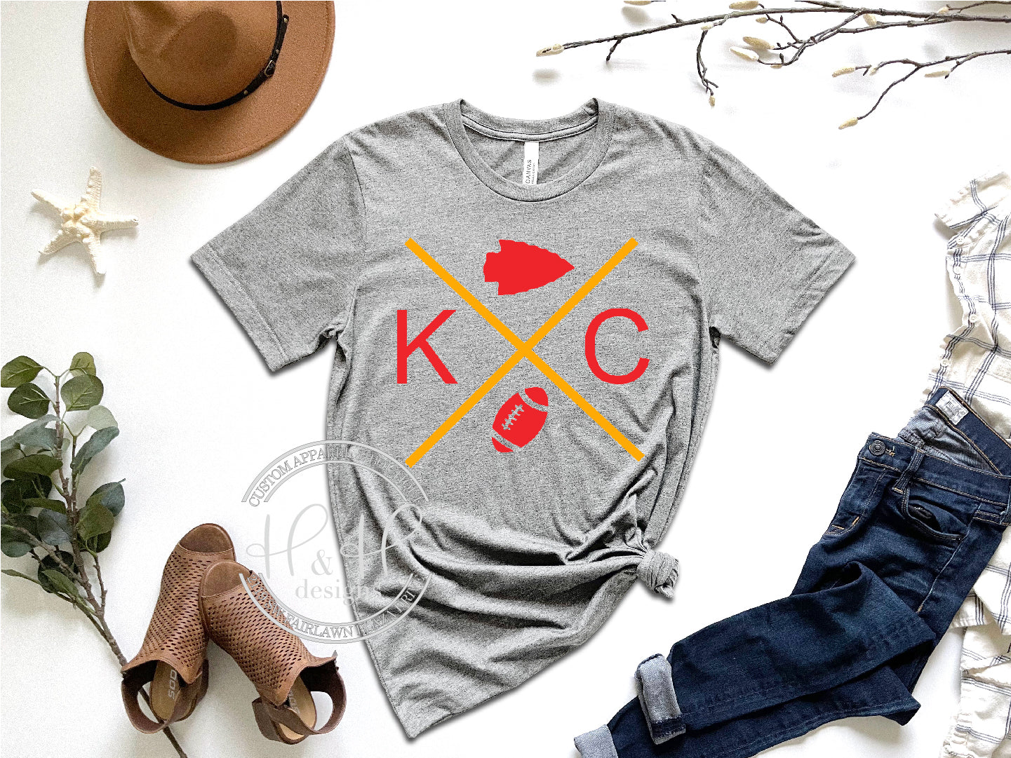 Kansas City Chiefs Distressed Arrowhead