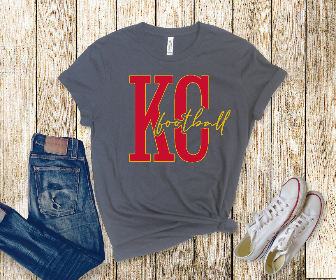 Kansas City Chiefs NFL Script Grey T-Shirt