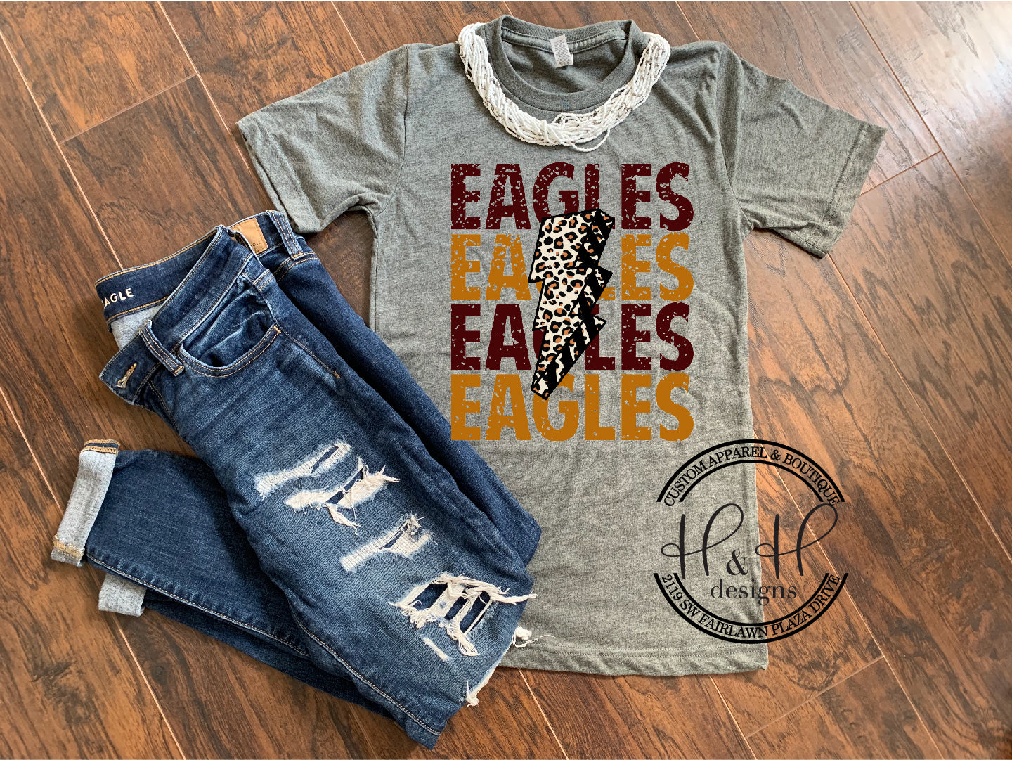 Eagles Lightning Bolt Stack - Silver Lake – H&H Designs LLC