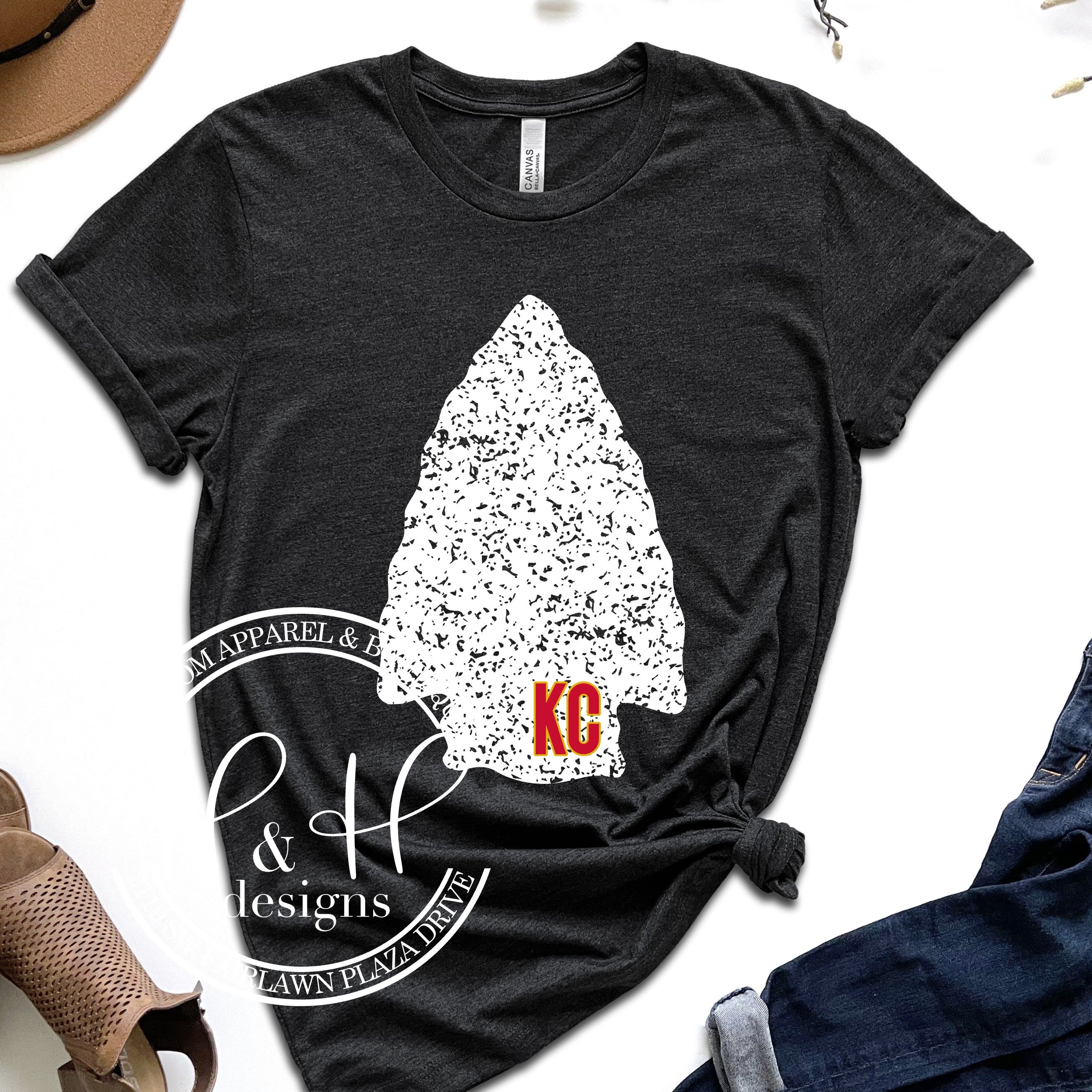 Kansas City Chiefs Distressed Arrowhead