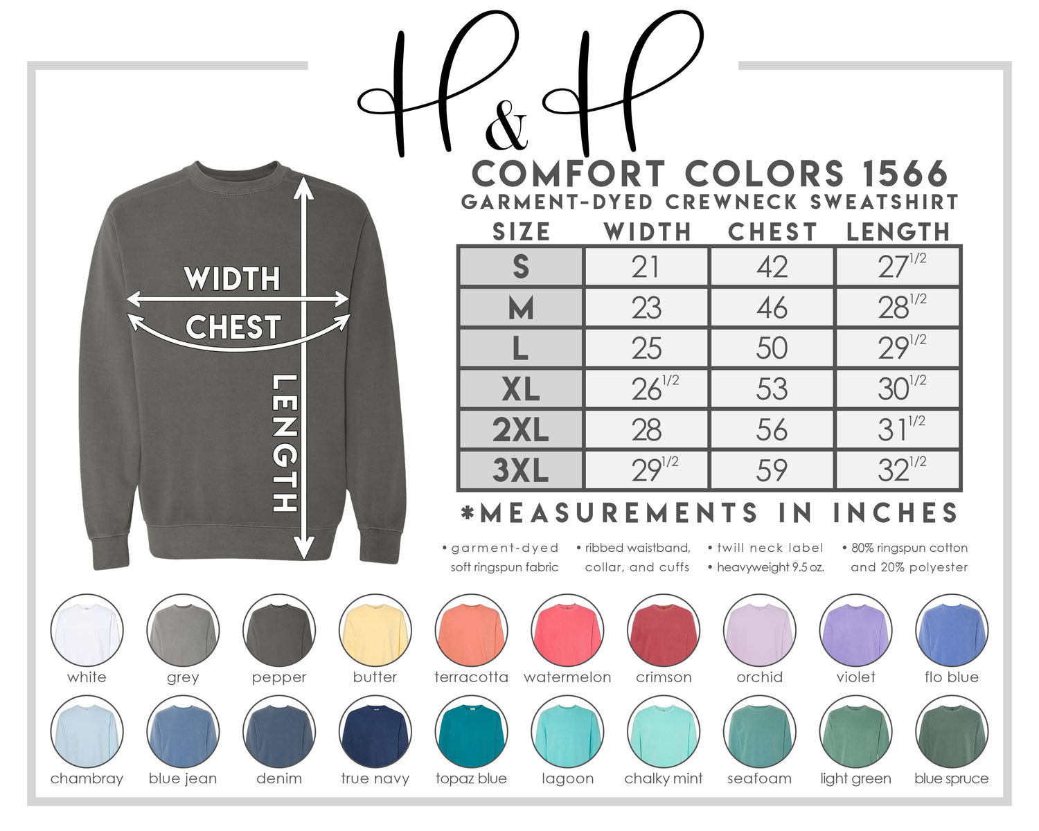 Comfort Colors 1566 Crewneck Sweatshirt