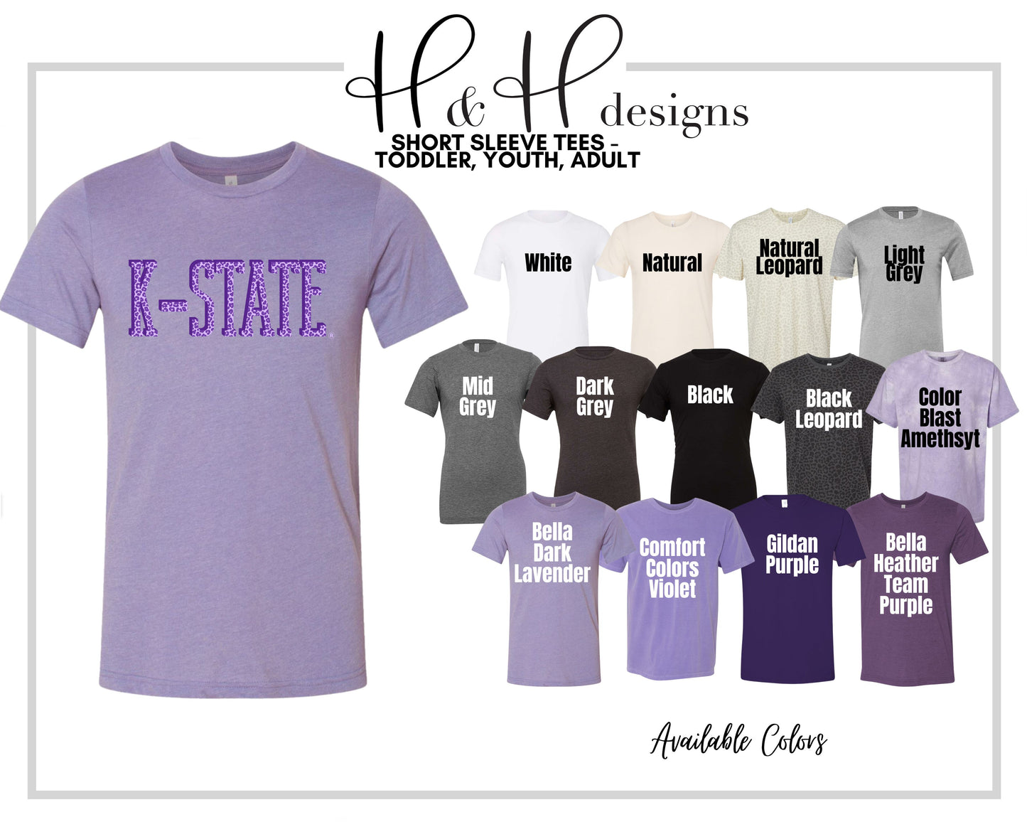 Animal Print K-State ~ HHKSU150  ~ Licensed K-State Apparel