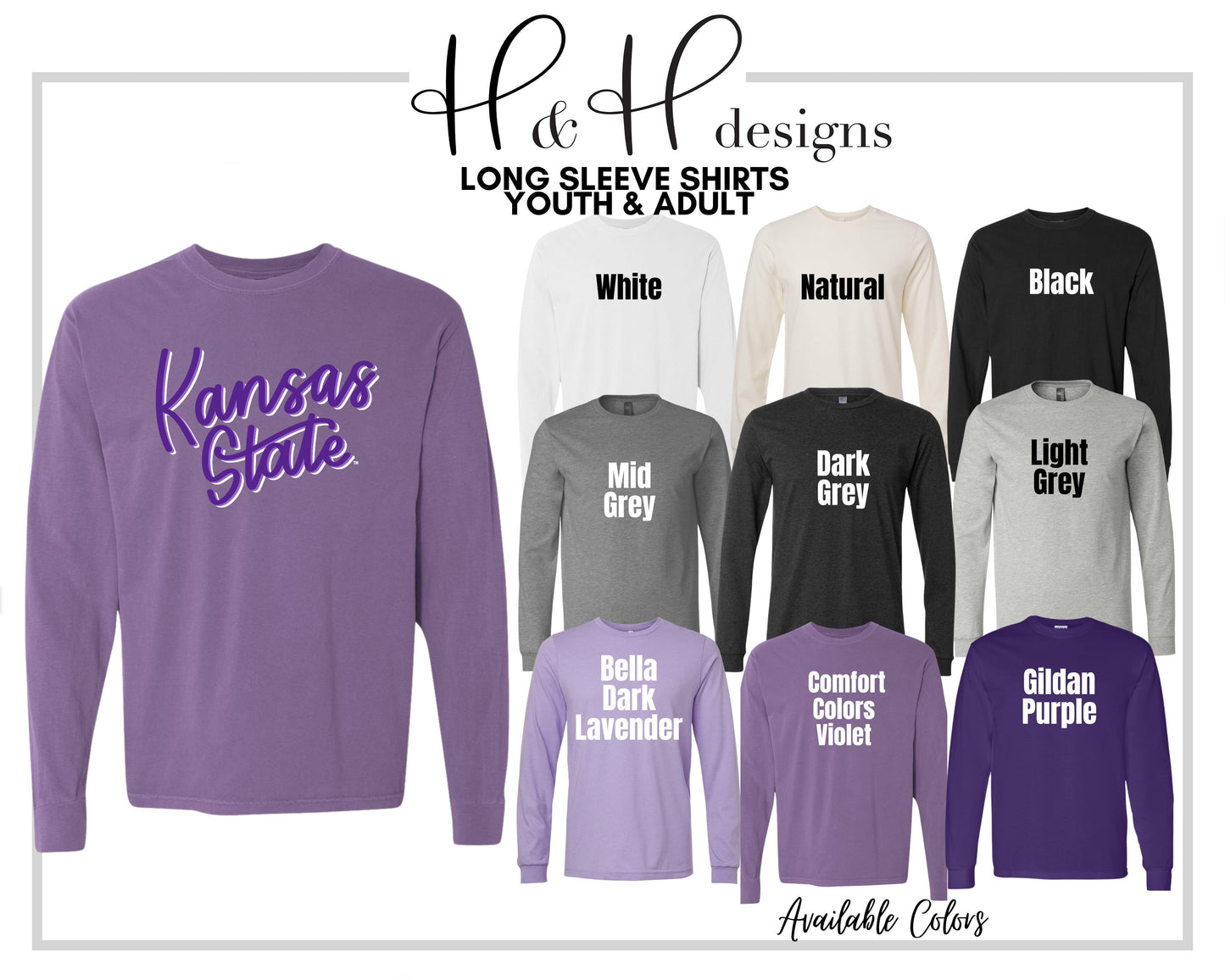 Kansas State Script MM ~ HHKSU130 ~ Licensed K-State Apparel