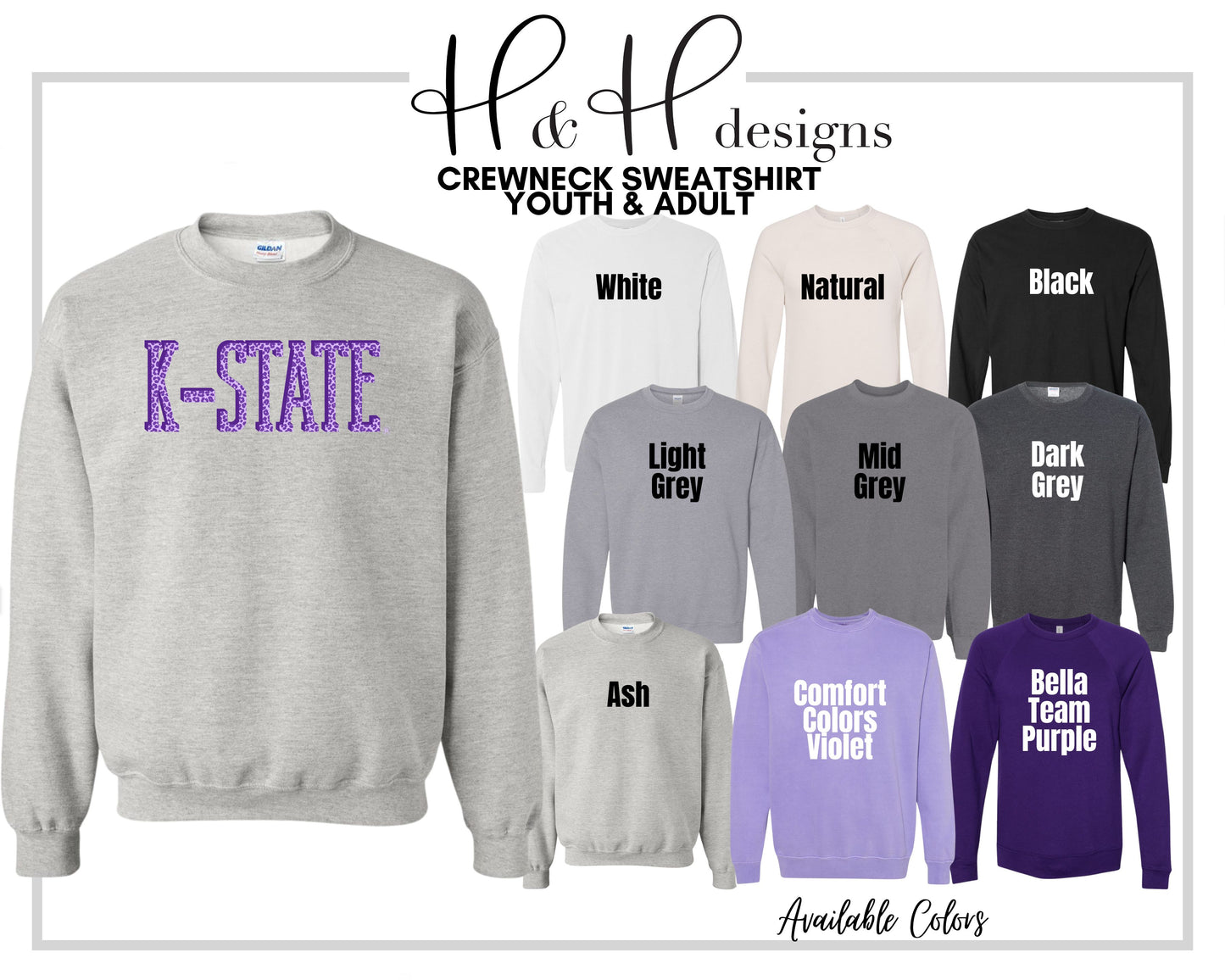 Animal Print K-State ~ HHKSU150  ~ Licensed K-State Apparel