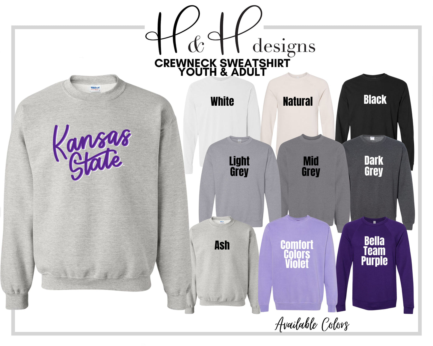 Kansas State Script MM ~ HHKSU130 ~ Licensed K-State Apparel