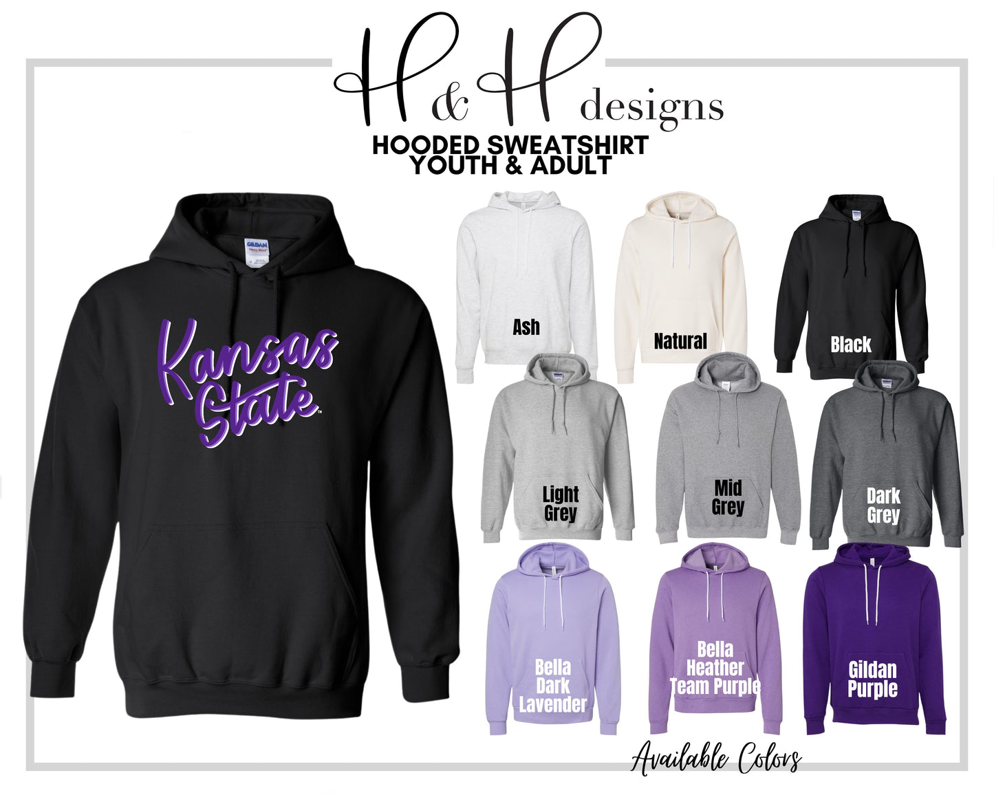 Kansas State Script MM ~ HHKSU130 ~ Licensed K-State Apparel