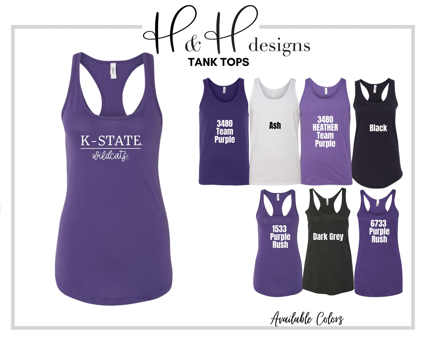 K-State Wildcats Classic Type  ~ Licensed Apparel ~ HHKSU166