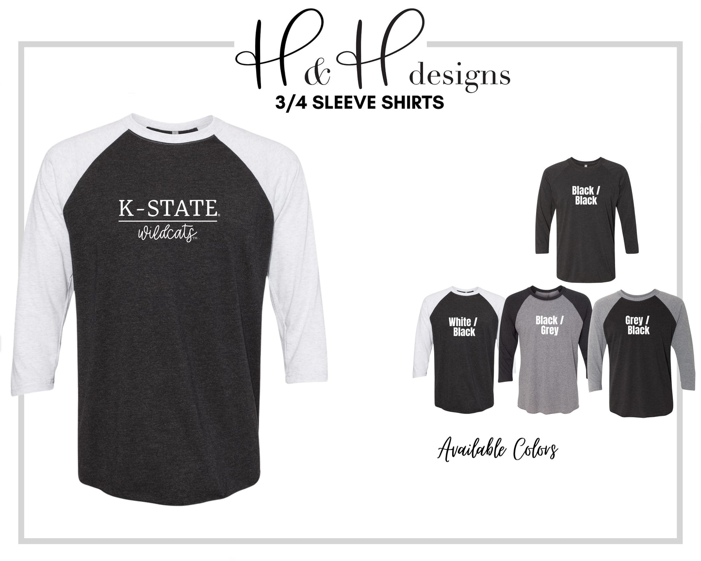 K-State Wildcats Classic Type  ~ Licensed Apparel ~ HHKSU166