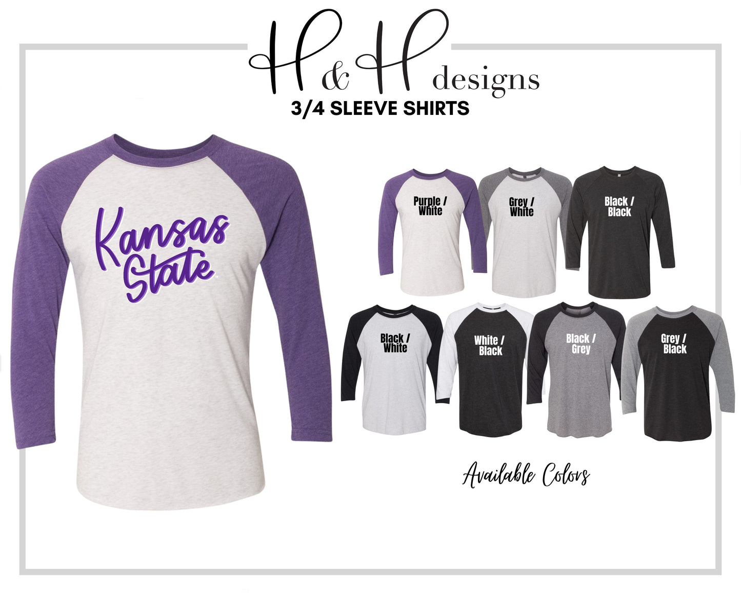 Kansas State Script MM ~ HHKSU130 ~ Licensed K-State Apparel