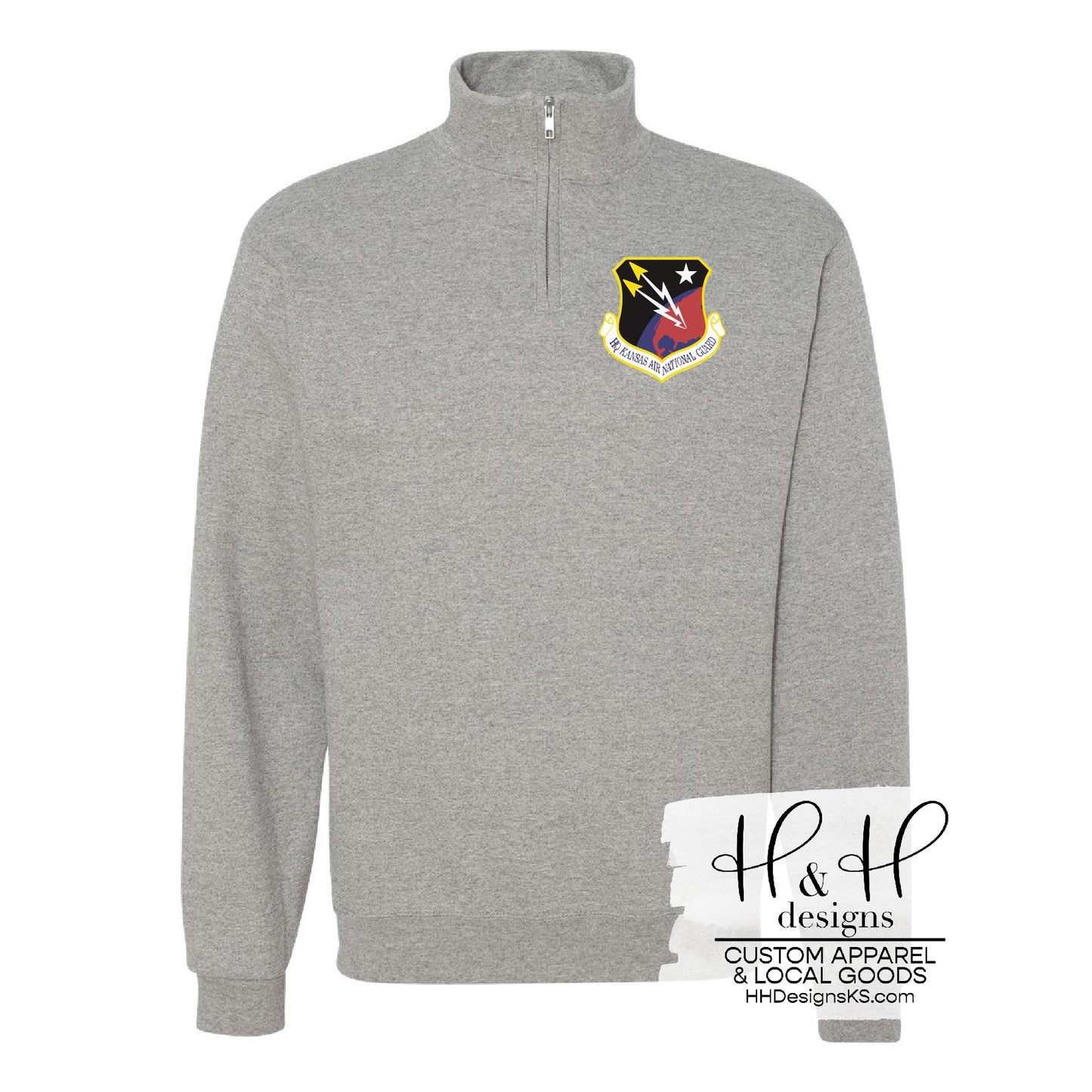 HQ Kansas Air National Guard - Unisex Quarter Zip