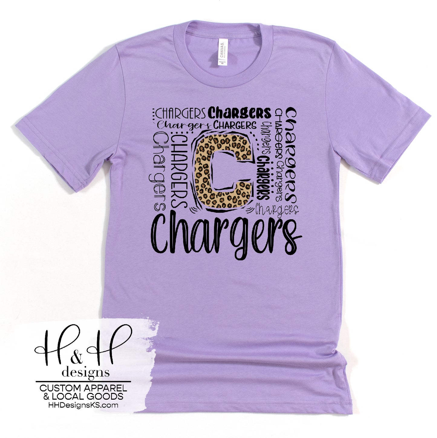 Chargers Leopard Typography - Topeka West Cheer Fundraiser