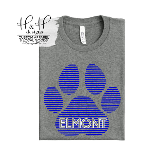 Elmont Lined Paw Print ~ Elmont Elementary 2024