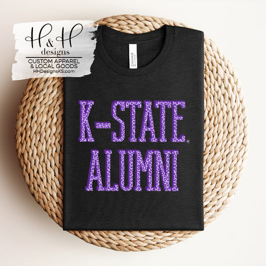 Purple Animal Print K-State Alumni ~ HHKSU123  ~ Licensed K-State Apparel