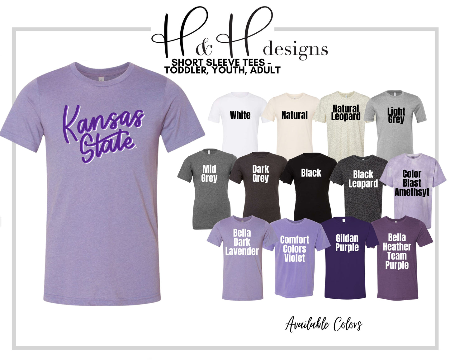 Kansas State Script MM ~ HHKSU130 ~ Licensed K-State Apparel