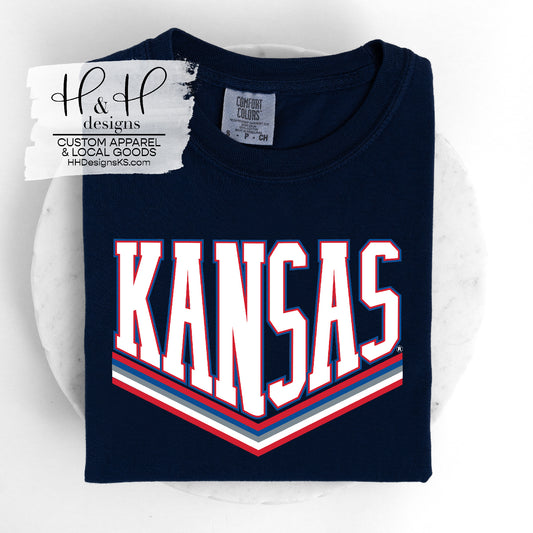 Kansas Double Point  ~ Licensed Apparel ~ HHKU133