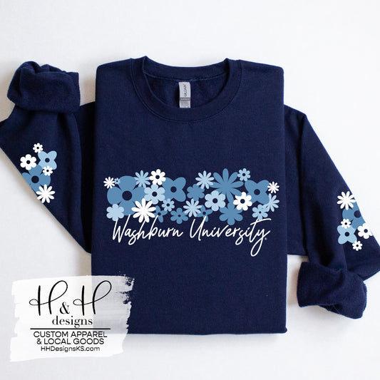 Washburn Floral Scatter ~ Licensed Apparel ~ HHWU171