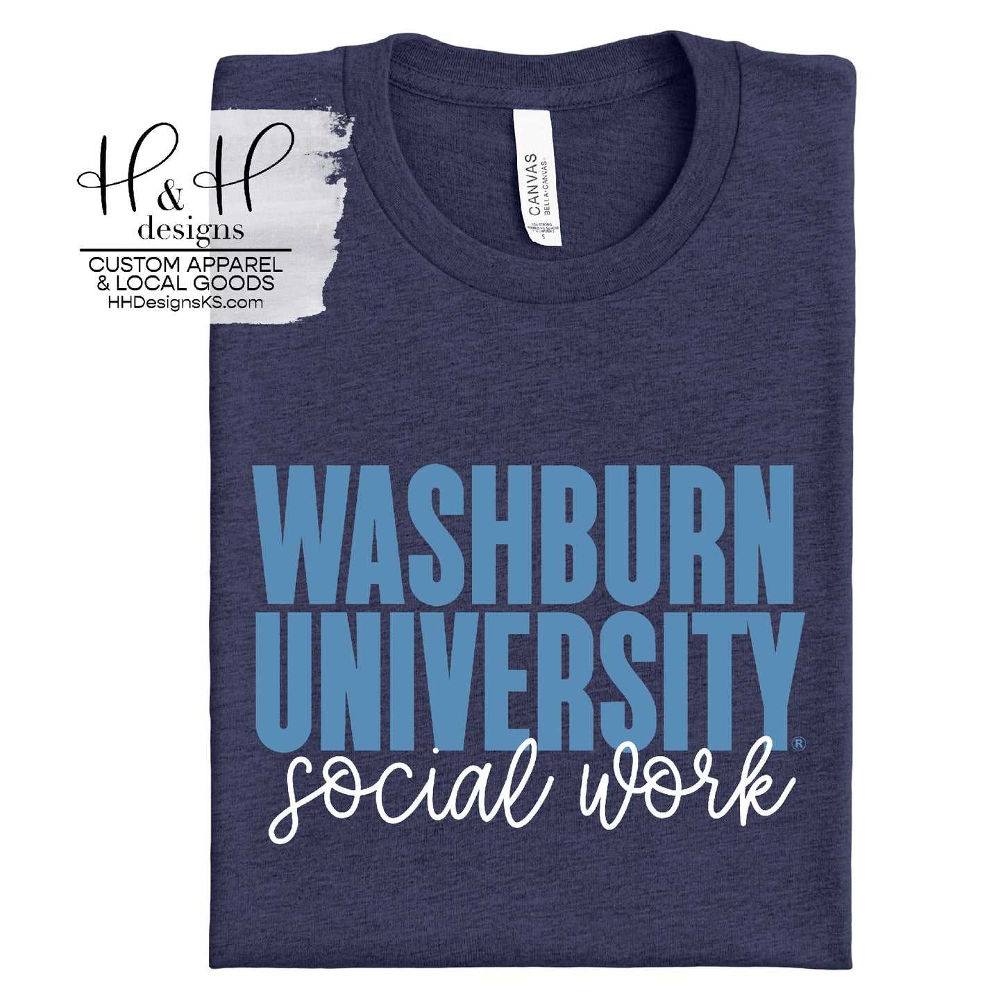 Washburn University Social Work Blåock Script  ~ Licensed Apparel ~ HHWU175