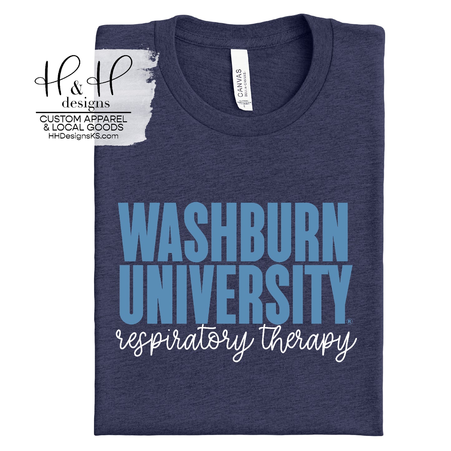 Washburn University Respiratory Therapy Block Script ~ Licensed Apparel ~ HHWU181