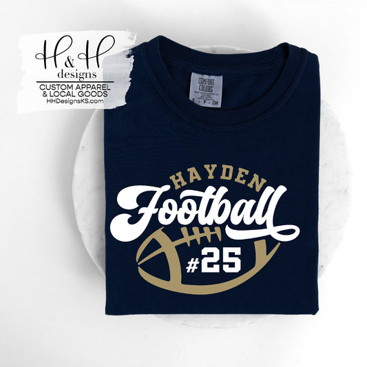 Hayden Football Script with Custom Number - Hayden Football 2024