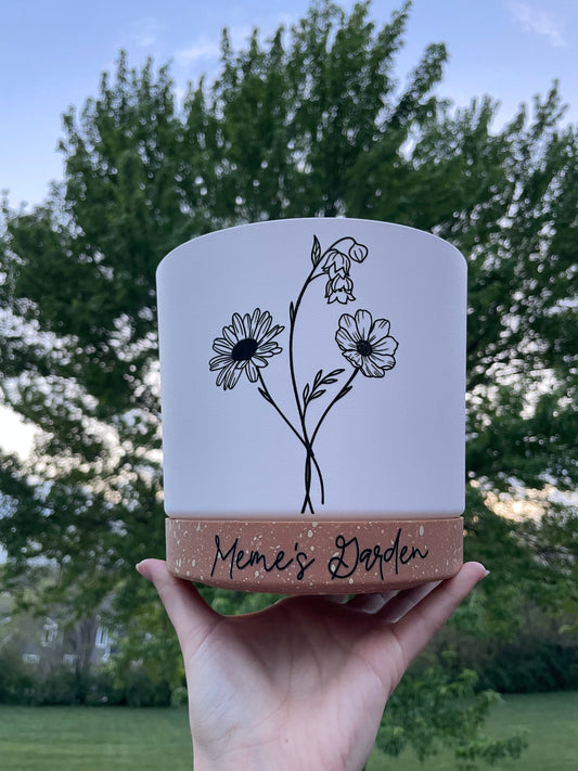 Custom Birth Flower Planters - Mother's Day 2024!