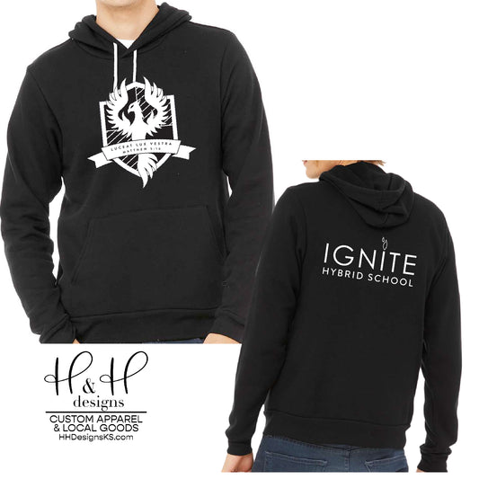 Ignite Black Bella+Canvas Hoodie  - Ignite Hybrid School