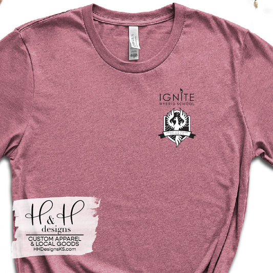 Ignite Heather Mauve Bella+Canvas Tee  - Ignite Hybrid School