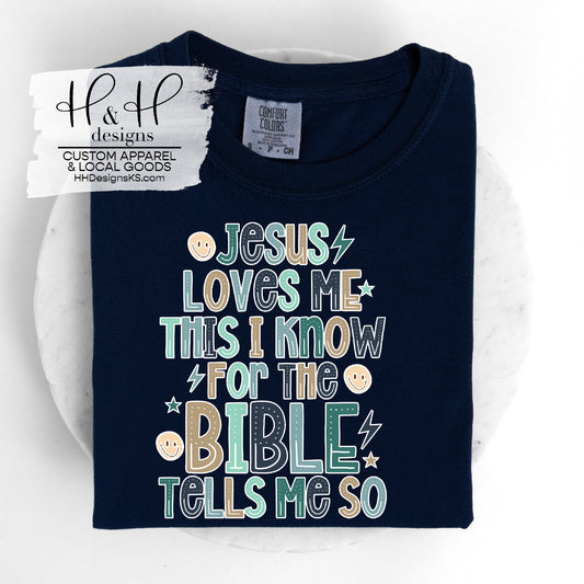 Jesus Loves Me ~ Blue ~ Beautiful Savior Early Learning Center