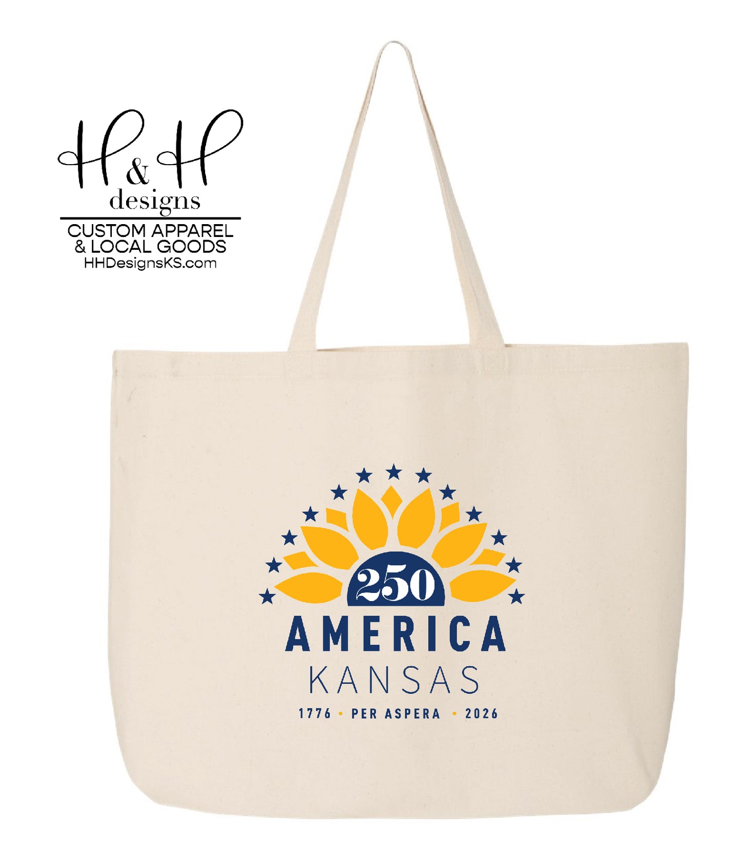 Large Tote Bag  - Kansas 250