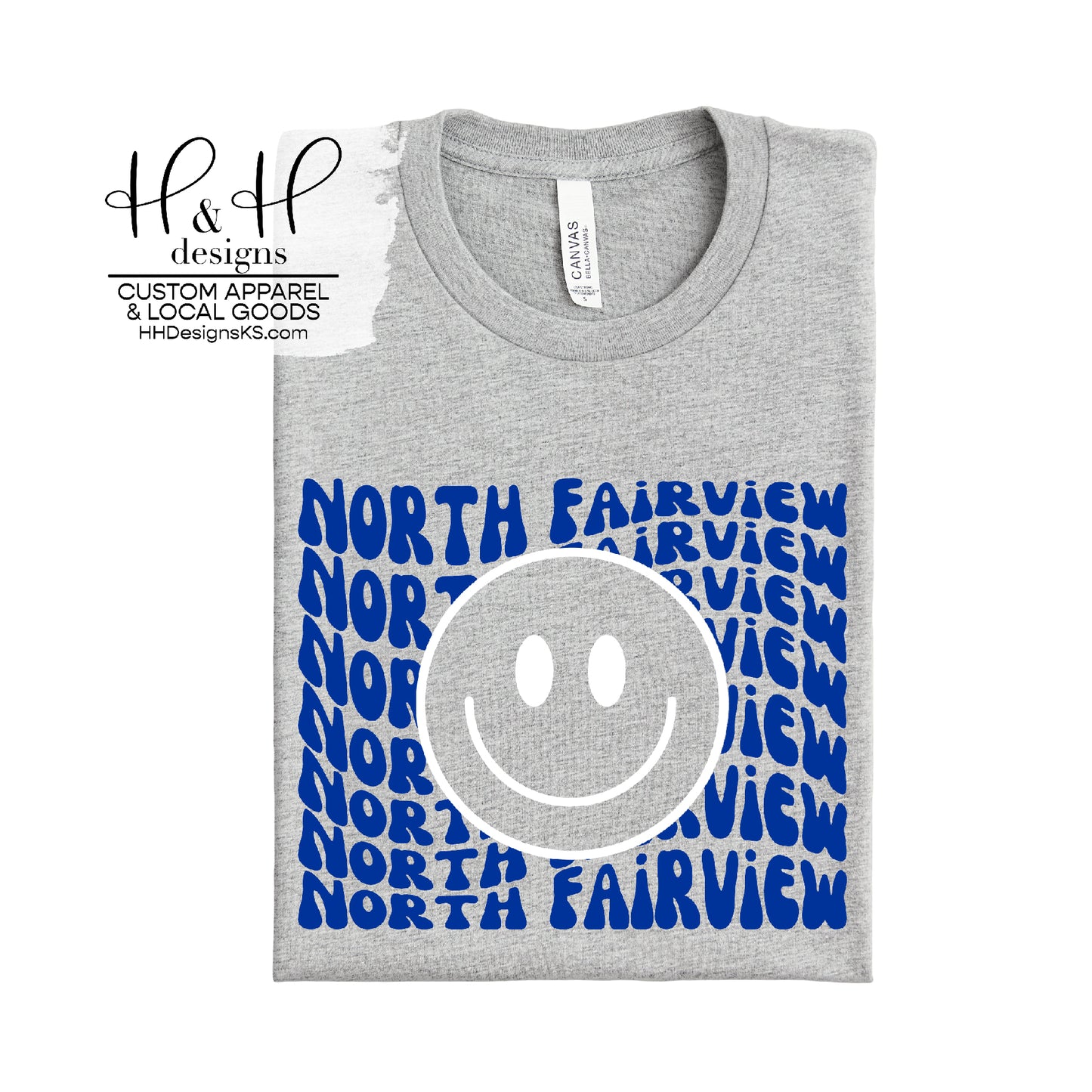 North Fairview Retro Wavy Smiley ~ Falcons North Fairview Fall 2024