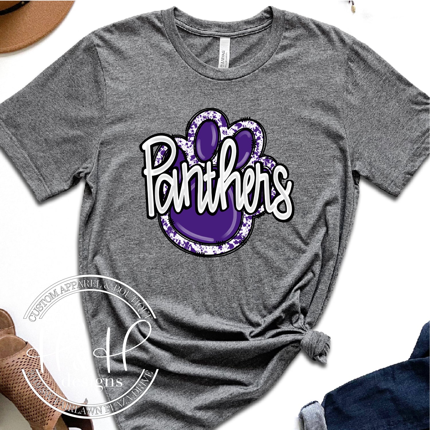 Panthers Splatter Design Shirt