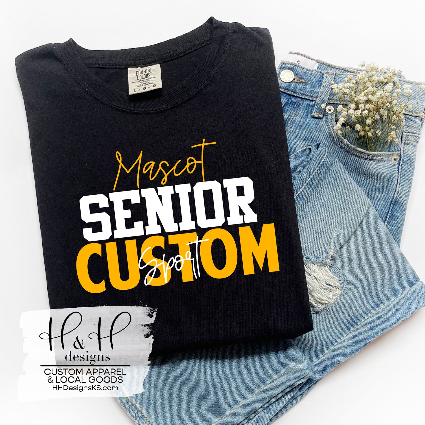 Custom School Senior Parent / Grandparent Fan Gear - Custom Name & Sport!