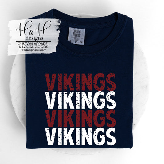 Vikings Distressed Stack