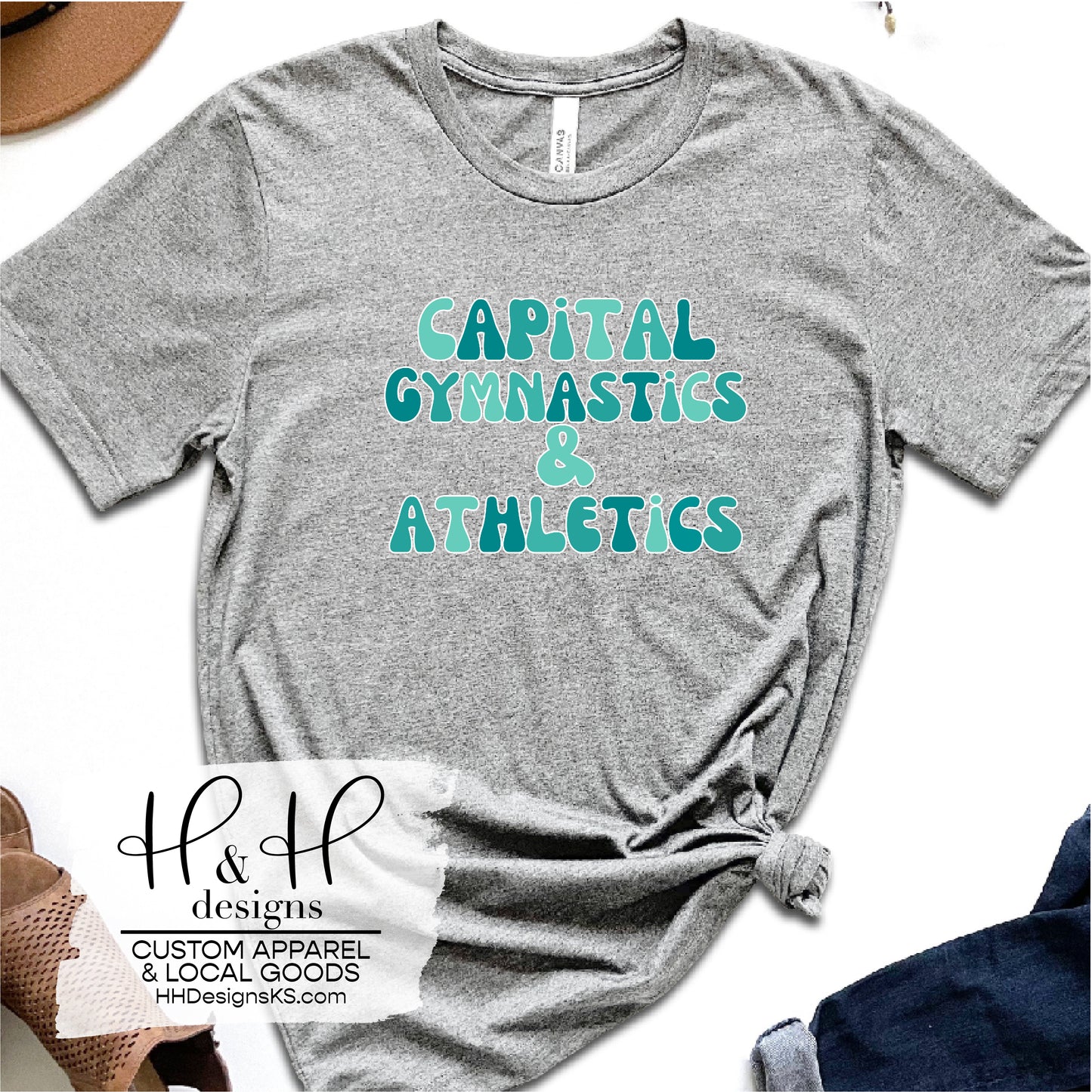 Capital Gymnastics & Athletics Retro Wavy ~ CGA Equipment Fundraiser