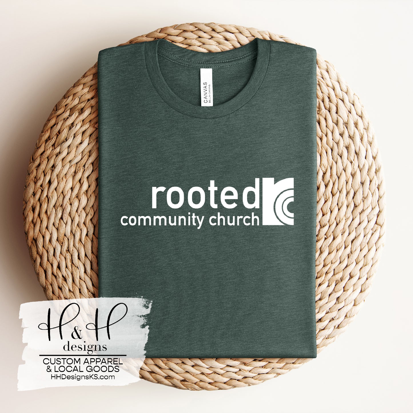 Rooted Community Church - White Full Logo - Rooted Community Church