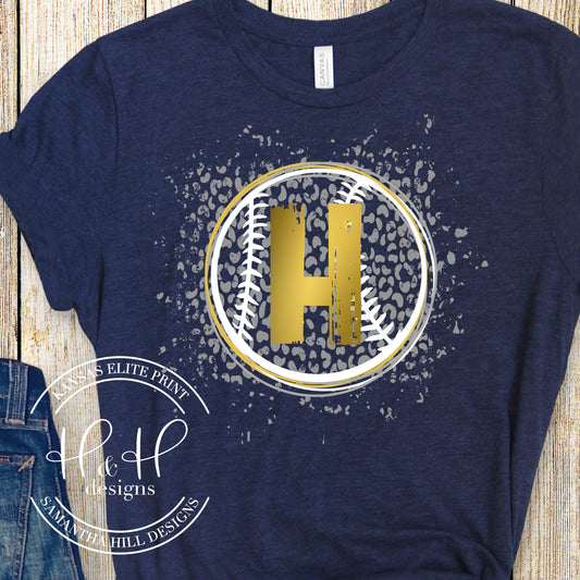 Hayden Baseball Softball Leopard Splatter